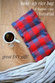 Easy Heat Up Rice Bag And Flannel Case Tutorial Great Diy Gift Diy Rice Bags Neck Pillow Diy Flannel Fabric