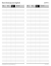 Includes room for blood sugars, grams of carbohydrate, boluses, basal rates, physical activity and notes. Easy To Use Blood Sugar Log Sheets Downloadable