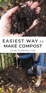 There Are Many Ways To Make Compost But This Is The Easiest Way All You Need Is A Bin A Mixture Of Brown And Green How To Make Compost Compost Garden