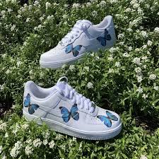 Blue Hd Clear Butterfly Air Force 1 Vintagewavez Nike Shoes Air Force Air Force One Shoes Air Force Shoes