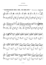 Scarlatti was sent to rome at about the age of 12; Fandango Attributed To Scarlatti Sheet Music For Piano Solo Musescore Com