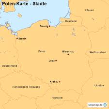 ˈpɔlska , amtlich republik polen, polnisch rzeczpospolita polska, ) ist eine parlamentarische republik in mitteleuropa. Stepmap Landkarte Polen Karte Mit Stadten Landkarte Fur Polen