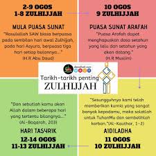 Puasa ini dilakukan sebanyak 9 hari pertama di bulan dzulhijjah. Sunnah Our Life On Twitter Tarikh Tarikh Penting Zulhijjah Https T Co 4wjojvgz24 Twitter