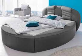 Lederbett / polsterbett amy modernes leder bett weiss oder schwarz kopfteil rund günstig. Rundbett Kaufen Runde Betten Otto