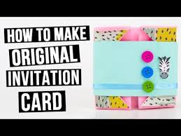 Spend as little or as much time as you want to make the graphic your own. How To Make Original Invitation Card Youtube