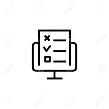 With these online survey icon resources, you can use for web design, powerpoint presentations. Monitor With Checklist Line Icon Online Application Report Questionnaire Survey Concept Vector Illustration Can Be Used For Topics Like Quality Control Test Online Exam Royalty Free Cliparts Vectors And Stock Illustration Image