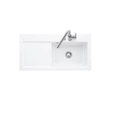 Villeroy Et Boch Evier En Ceramique 1 Cuve Subway Pure Blanc 100 X 51 Avec Egouttoir Egouttoir A Gauche Sans Vidage Automatique Leroy Merlin