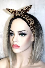 Rockabilly WIRED Head Scarf Headband Leopard Wrap Tie Animal Print