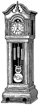 Cut from the edge up to the center, then cut a hole in the center to accommodate the clock's stem. Exclusive Design Grandfather Clock Coloring Pages Color Luna