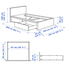 Hause dekoration bilder > betten > ikea malm bett 180×200 anleitung. Malm Bed Frame High W 2 Storage Boxes White Ikea
