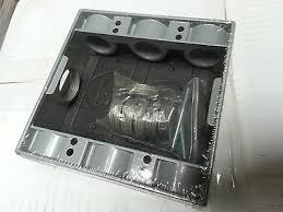 Used a small level to extend the height of the hole and then used it again to mark the vertical, perpendicular line that was previously marked. Weatherproof 2 Gang Metal Extension Box Ring 8 Eight 3 4 Holes Gray Outdoor Ebay