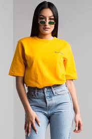 Black And Gold T Shirt Women S Front View Champion Womens Script Logo Heritage Tee In C Gold Champion Clothing Yellow Shirt Outfit Sweatshirts Women