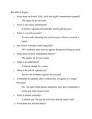 Remember the rules of definite and indefinite articles and solve the exercise given here. Bill Of Rights Worksheet With Answers The Bill Of Rights 1 What Does The Fourth Fifth Sixth And Eighth Amendments Protect The Rights Of The Accused 2 Course Hero