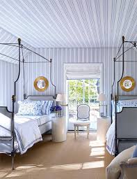 Pin By Karen Mccreary On Blue And White Bedroom Design Striped Bedroom Home