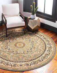 Whether you are looking for a rug to spread the entire size of your bedroom, so that your bed can be placed on a large rug. Light Green Classic Aubusson Area Rug Green Rug Round Area Rugs Area Rugs