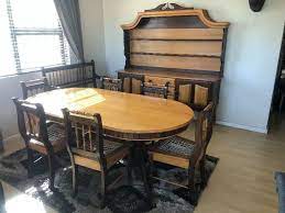 9 Piece Genuine Yellow Wood And Imbuia Dining Room Set Capri Gumtree Classifieds South Africa 7 Living Room Sets Furniture Classic Dining Room Furniture