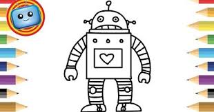 How To Draw A Robot Toy Colouring Book Simple Drawing Game Animation Youtube Coloring Books Kids Coloring Books Easy Drawings
