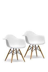 Wholesale Interiors Pascal White Plastic Shell Chair Set Of 2 Hautelook Shell Chair Wholesale Interiors Chair Set