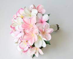 Blush Pink Silk Wedding Bouquet Plumeria Fangipani Real Etsy In 2021 Silk Wedding Bouquets Wedding Bouquets Flower Bouquet Wedding