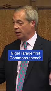 Nigel Farage's First Speech in the House of Commons: Reform UK Leader's  Address