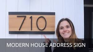 Custom listing for ana : Diy House Numbers Sign Modern Wood Number Plaque Home Address Sign Youtube