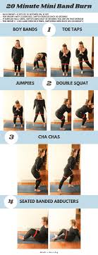 20 Minute Mini Band Burn Donuts Down Dog Leg Workout With Bands Band Workout Resistance Band Workout
