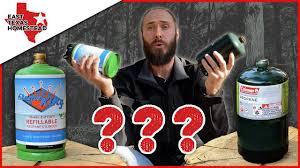 Don't let this stop you from using a large, refillable tank while camping. Flame King Refillable 1 Lb Empty Propane Cylinder Tank With Refill Kit And Cga600 Connection Youtube