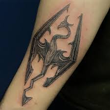 Realistic metallic Skyrim logo for a...