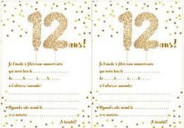 Carte D Invitation D Anniversaire 12 Ans Invitation Anniversaire Carte Invitation Anniversaire Invitation Anniversaire A Imprimer