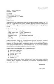 Contoh Surat Lamaran Kerja Yang Baik Dan Benar Lolos Hrd