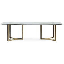 Check spelling or type a new query. Caracole Remix Double Pedestal Glass Top Dining Table Meadow Blu