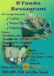 Lowongan kerja daerah bogor terbaru depnaker lulusan. Cook De Food Restoran Bogor Jualo