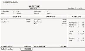 13 Contoh Slip Gaji Karyawan Perusahaan Hingga Pns Download Lengkap Mamikos Info