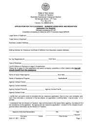 You can view this form in: Fillable Online Nj Application For Tax Clearance State Of New Jersey Nj Fax Email Print Pdffiller