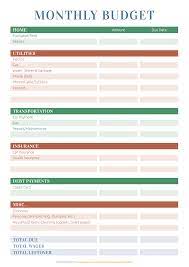 Printable Monthly Household Budget Pdf Download Monthly Budget Worksheet Household Budget Template Budgeting Worksheets