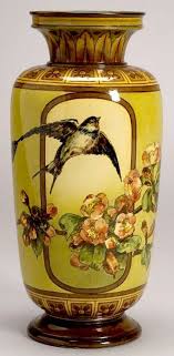 Doulton Lambeth Arding Mm Vase Faience Bird In Flight 12 Vintage Vases Vase Antique Vase