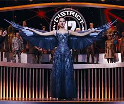 I Always Wondered What Peeta Thought To See Her Wedding Dress Transformed Into The Tangible Representat Hunger Games Fashion Hunger Games Hunger Games Katniss