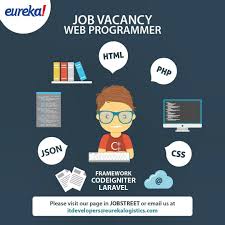 Job Vacancy Web Programmer Please Visit Our Page In Jobstreet Or Email Us At Itdevelopers Eurek Web Development Web Development Design Web Development Company