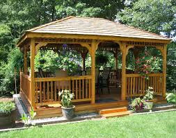 Exterior Diy Big Gazebo Design With Brick Wall Design And Gazebo Metal Roof Top Also Outdoor Design Gazebo Ins Rectangular Gazebo Backyard Gazebo Patio Gazebo
