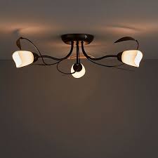 honos black & brown 3 lamp ceiling