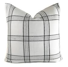 Black And White Plaid Pillows Dundee Pillow Cover Black And White Plaid Pillow Plaid Pillow Black And White Pillows Designer Pillow