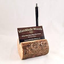 Exotic wood business card holder personalized wooden business card case stationery men holder custom corporate gift idea cardholder employee blazerworkshop 5 out of 5 stars (448) £ 37.36 free uk. Amazon Com Tree Wood Business Card Holder With Bark And Pen Hole Custom Engraving Available Handmade Products
