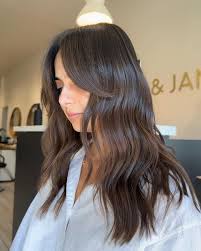 back to anything but basic on this brunette 🤎 created by filling previous  blonde with coppers & golds. then melting two different formulas into the  midlengths and ends for the perf, slightly