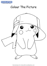 Check spelling or type a new query. Pikachu With Ash S Hat Pokemon Coloring Pages Worksheets For Kindergarten First Second Grade Art And Craft Worksheets Schoolmykids Com