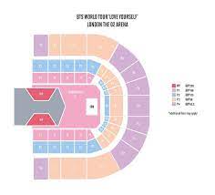 Bts Uk Army Unite على تويتر Here S The Official O2 Seating Chart Cropped To How They Ve Done It For This Show So You Can Compare To Where Each Ticket Price