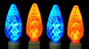 Orange And Blue C6 Led Bronco Lights Christmas Store