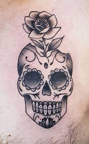 Beautiful tribal skull tattoo stencil. 100 Unique Sugar Skull Tattoos Designs Ideas Tattoo Me Now