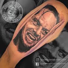 This Stephen King sleeve begins with Johnny! Thanks for looking everyone! .  . @silverbackink @dynamiccolor @stencilstuff @inkgeekstattoos  @kentuckyforkentucky @criticaltattoosupply