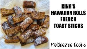 King S Hawaiian Rolls French Toast Sticks Melbeezee Cooks Youtube