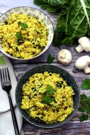 Riz Pilaf Aux Blettes Champignons Et Curcuma Recette De Blettes Riz Pilaf Recette Legume